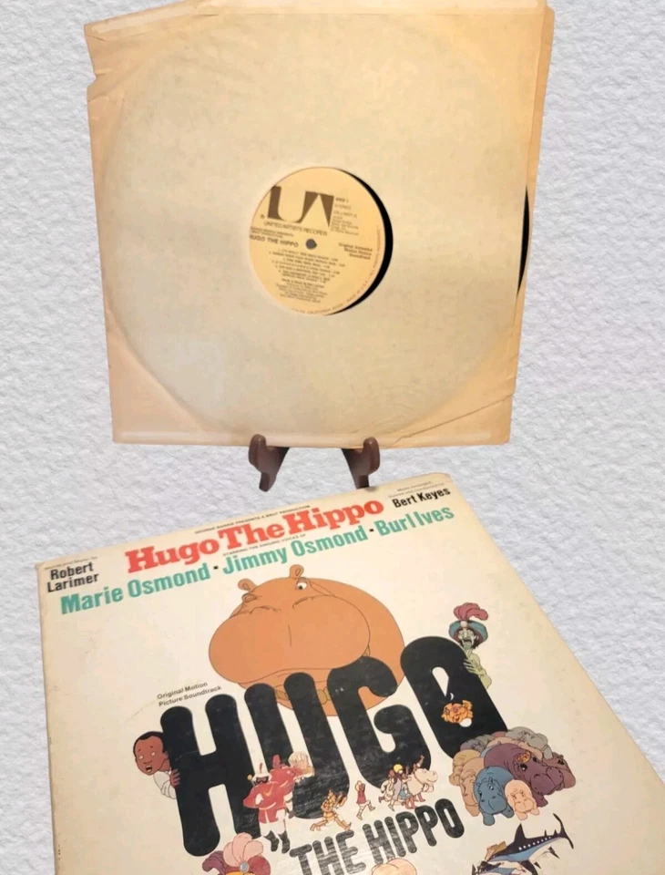 Hugo The Hippo 1976 Marie Jimmy Osmond Burl Ives Soundtrack LP Vinyl Record - Image 2 of 4