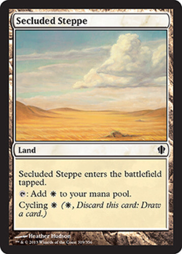 Secluded Steppe ~ Lightly Played Commander 2013 MTG Magic UltimateMTG Land Card