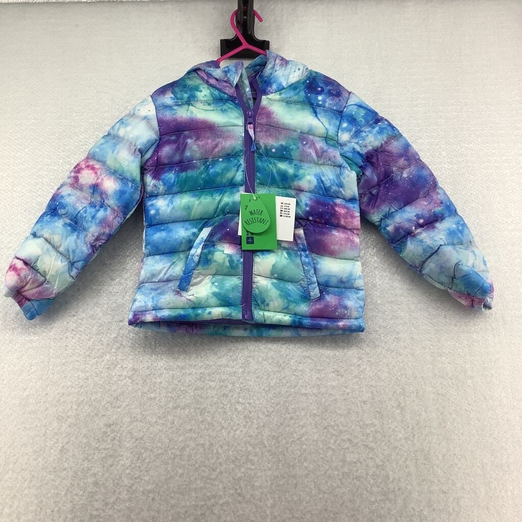 Mountain Hardwear Girls Puffer Jacket Blue Tie Dye Full Zip Up Pockets 2-3  Y New - Main Image