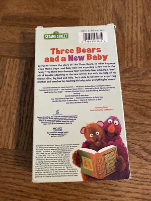 Sesame Street Three Bears And A New Baby VHS 74645572635| eBay