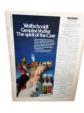 1981 Wolfschmidt Vodka Spirit Of The Czar Original Print Ad 80s vintage