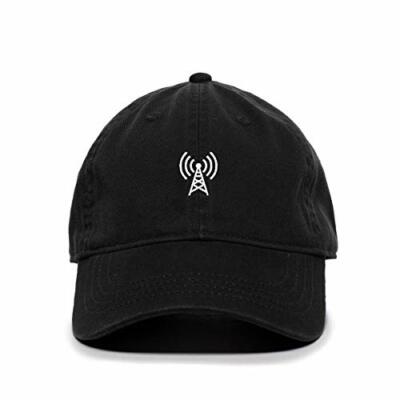 Tech Design Radio Tower Baseball Cap Embroidered Cotton Adjustable Dad Hat
