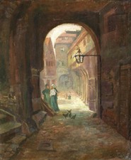 New York Painting SAMUEL COLMAN N.A. 'Plaza Archway',  27