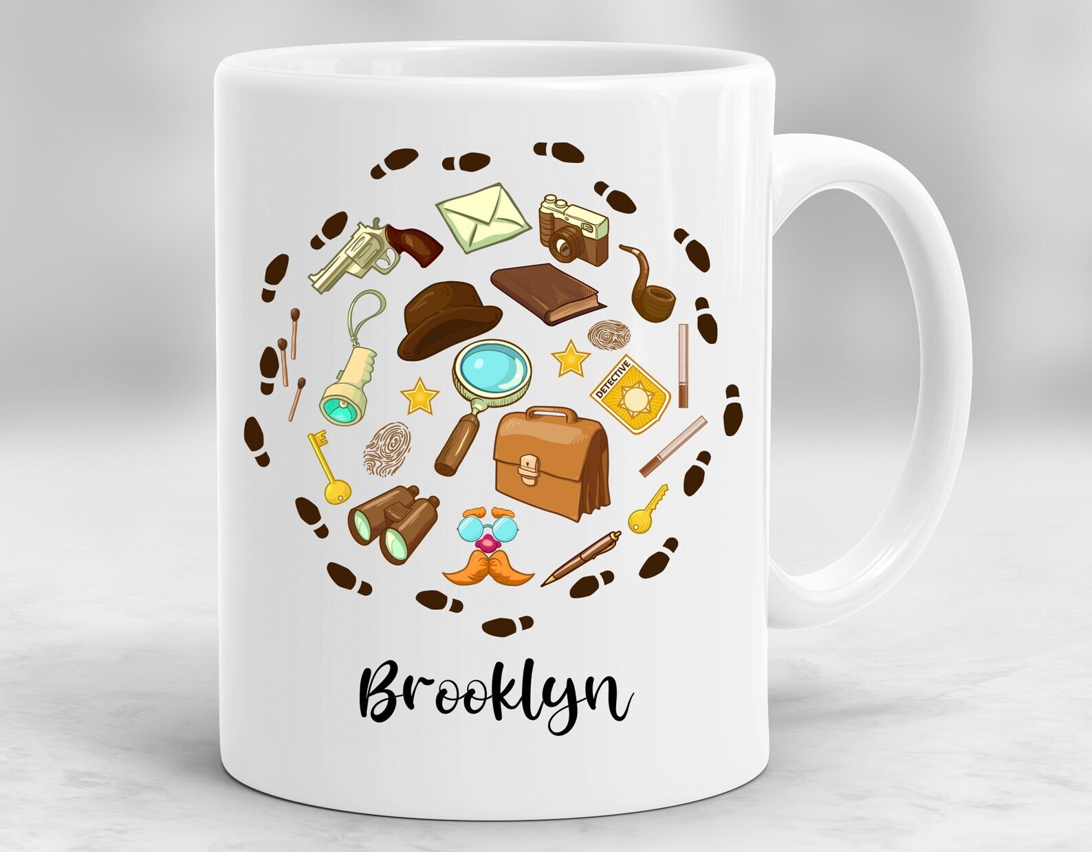 Personalized Detective Mug Detective Cup Detective Gift Detective Coffee Mug