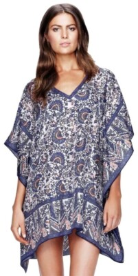 Tory Burch Tunic XS / S Madura Printed Beach Short Caftan Coverup 0 2 4 Swim NWT