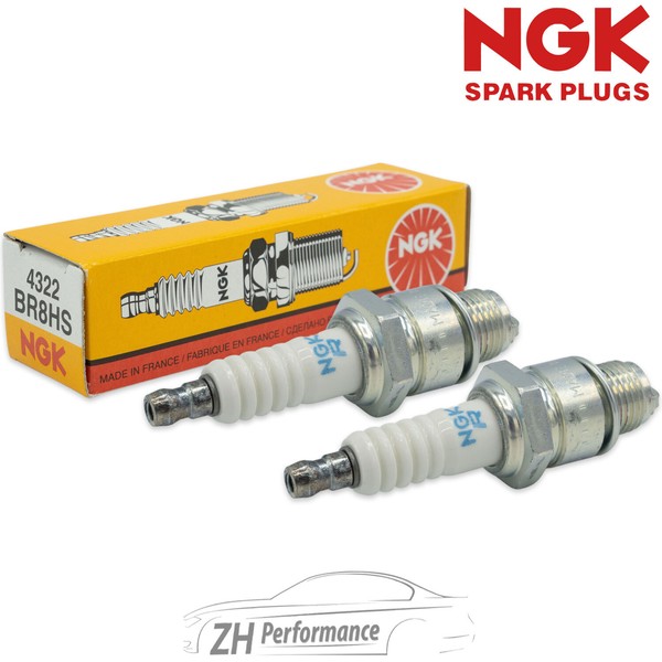 2X NGK 4322 BR8HS ZüNdkerze FüR Hercules KTM Malaguti Piaggio Sachs Yamaha-image
