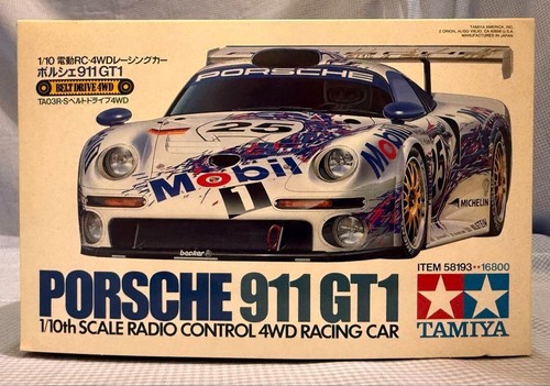 Tamiya 1/10 RC Porsche 911 Gt1 #58193 Belt Drive 4WD TA03R Radio Control - Picture 11 of 13