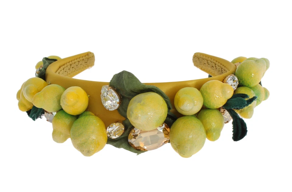 DOLCE & GABBANA Tiara Yellow Lemons Sicily Crystal Diadem Headband RRP $2000 - Image 4 of 4