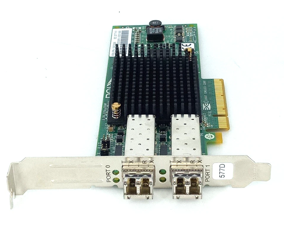 *LOTE DE 3* IBM Emulex 00E0806 577D Adaptador de canal de fibra PCIe de doble puerto 8 GB Foto 2 de 4