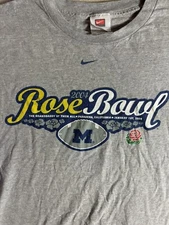 University Of Michigan Wolverines Vintage Nike T Shirt 04 Rose Bowl Football XXL