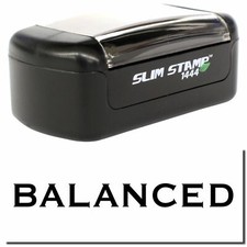 Slim Pre-Inked Balanced Stamp Size 1/2" Tall x 1-3/4" Wide