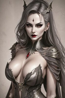 VAMPIRE QUEEN FANTASY COMIC ART PRINT Sexy Woman Poster Photo Wall Decor C843