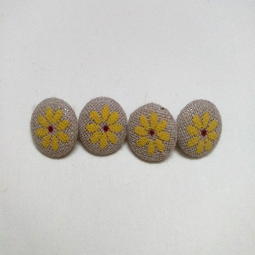 30PCS Decoration Small Multicolor Flower Covered Button 0.59 inch - Picture 5 of 8