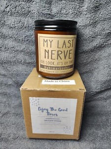 Scented Candle Natural Soy Wax Essential Oil My Last Nerve 10oz Gift For Her