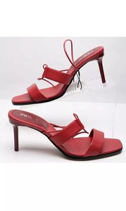zara red strappy sandals