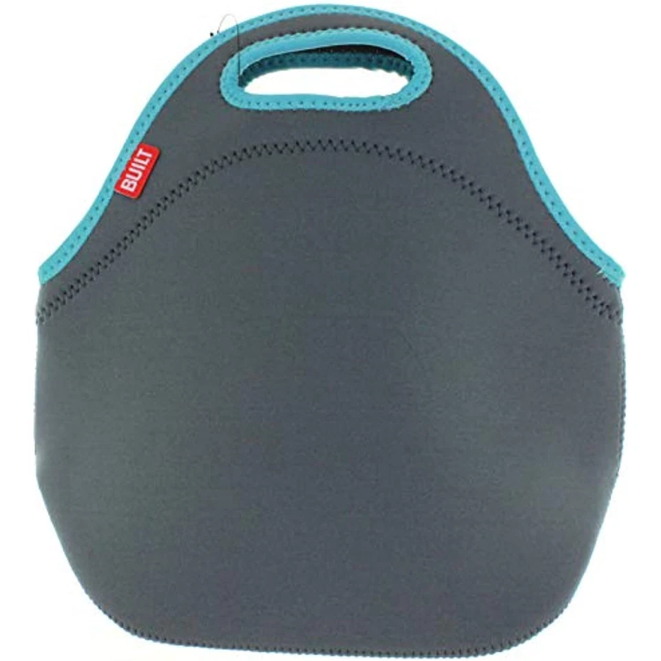 BUILT NY Gourmet Getaway Neoprene Lunch Tote (Gray with Blue Stitching) - Image 2 of 4