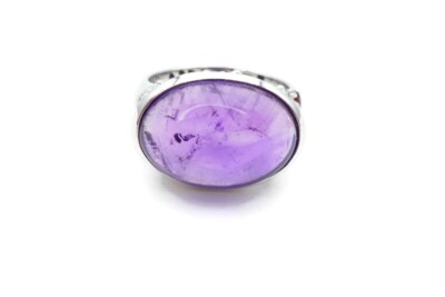 David Sigal Sterling Silver 925 Amethyst Garnet Ring Size