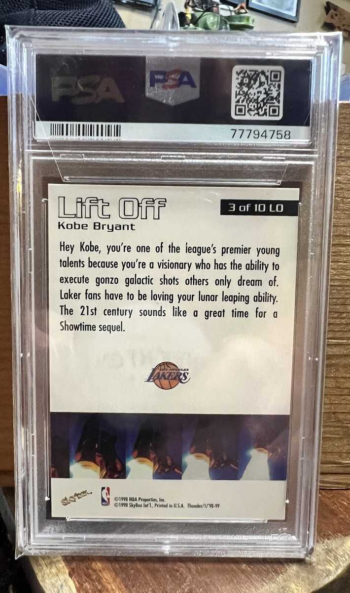 その他 1998-99 Skybox Thunder Liftoff KOBE 1998-99 Skybox Thunder #108 Kobe Bryant PSA 7 Graded