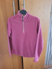 TRESPASS AIRTRAP  Womens Size S Uk 10 Pink ski base layer 1/4 zip mic Fleece Top