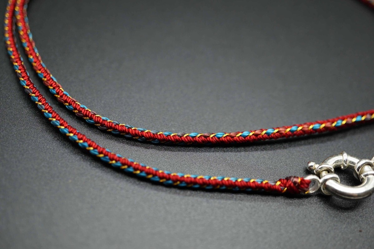 2.5mm Colorful Silk Cord Necklace Braided Rope Necklace Lucky Silk