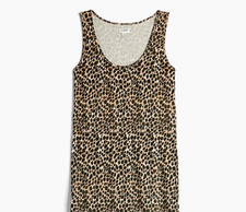 J. CREW FACTORY SLEEVELESS KNIT MIDI DRESS SIZE MEDIUM BROWN NWT 