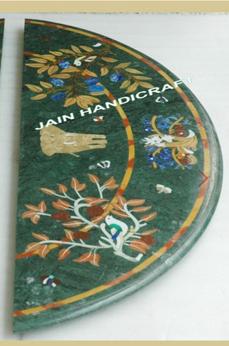 30" x 20" green Marble Side Corner Centre console Coffee Table Top Mosaic inlay - Picture 1 of 4