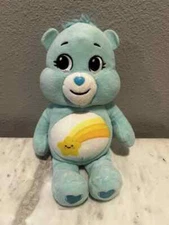 Basic Fun Care Bears Wish Bear Plush 10" Aqua Shooting Star Tummy Stuffed Animal