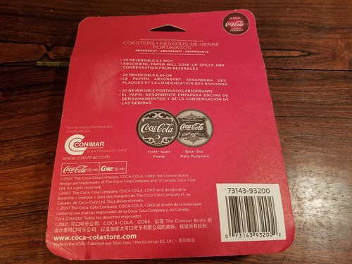 Coca-Cola Set of 20 Reversable 3.5” Round Coasters 2007 (NEW) - Picture 2 of 7