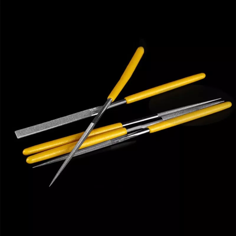 3mmx140/200mm Flat Diamond Needle File For Polishing Metal Tool 120/400/600 Grit - Image 3 of 4