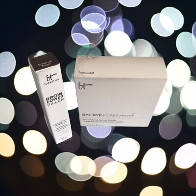 IT Cosmetics Bye Bye Poreless Finish Airbrush Powder Translucent and Brow Power