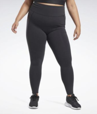 Reebok Lux 3/4 Leggings Black Plus Size 1X