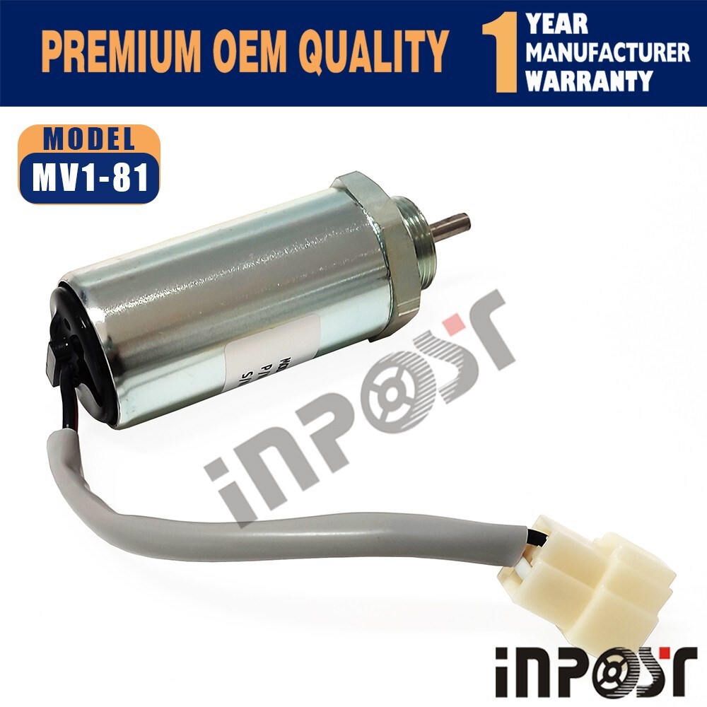 New 12V Fuel Shutoff Solenoid MV1-81 for Isuzu Engine 4LE2 Hitachi