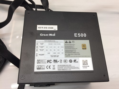 Great Wall E500 500W 80+ Gold Modular PC Power Supply PSU - Afbeelding 2 van 2