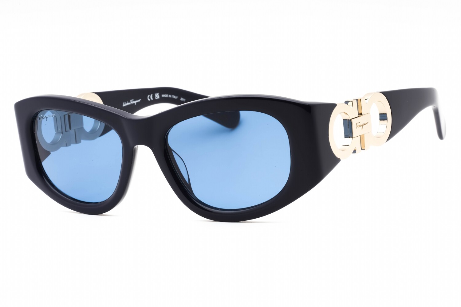 Солнцезащитные очки SALVATORE FERRAGAMO SF1082S-414-53 Размер 53мм 120мм 19мм синие женские 14590₽