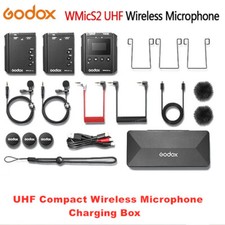 Godox WMicS2 UHF Compact Wireless Microphone System Lavalier Mic for Camera DSLR