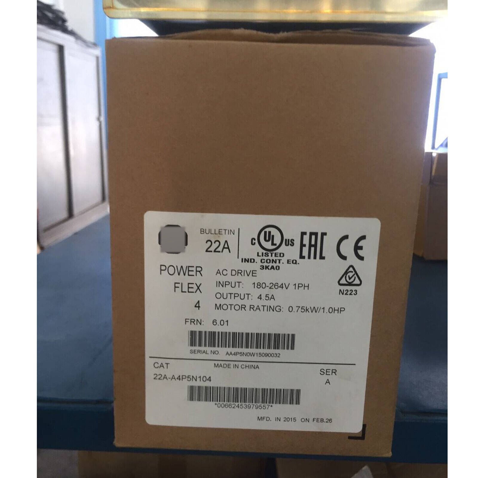 22A-A4P5N104 NEW IN BOX AC Drive 240V AC 1-P 4.5A 1HP HT 1PCS