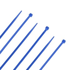 NavePoint 8 Inch Nylon Blue Cable Ties 18 Lbs 100 Pack