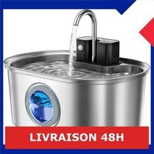 Fontaine à Eau PEKTACO 3,2L Inox à Piles pour Chat - Silencieuse et Pratique
