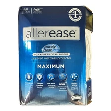 ALLEREASE Waterproof Mattress Protector, Maximum Allergy Mattress Protector FULL