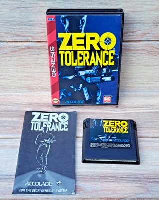 Zero Tolerance (Sega Genesis, 1994) Complete w/ Game, Manual & Case