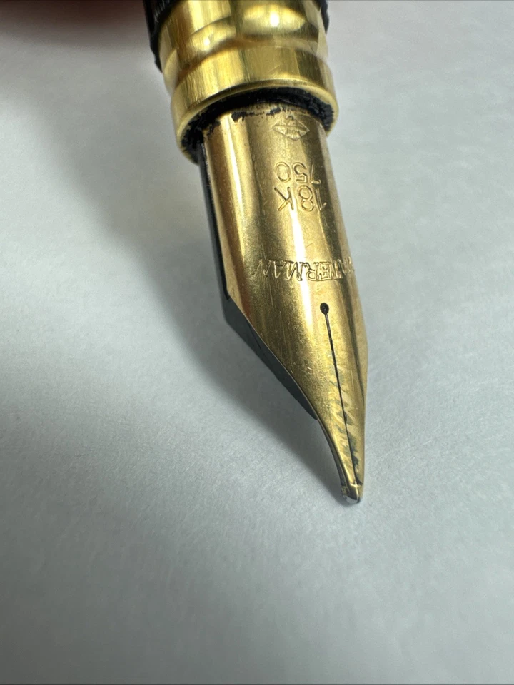 Pluma Estilográfica Waterman Punta Oro 18k - !!️LEER!!️ Rota Para Piezas O Reparación Foto 2 de 4