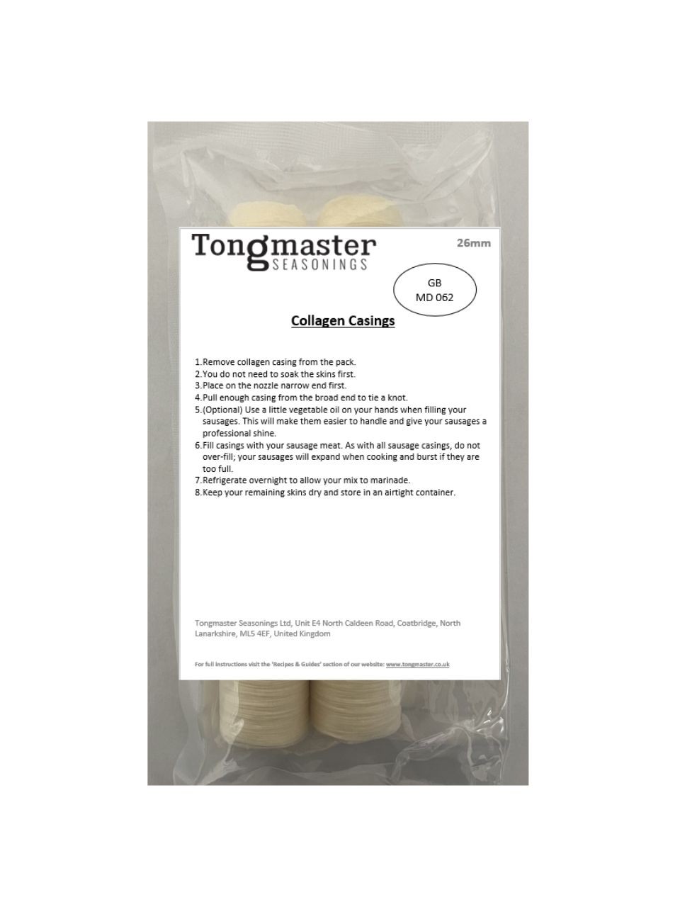 2 x 26mm Collagen Sausage Casings