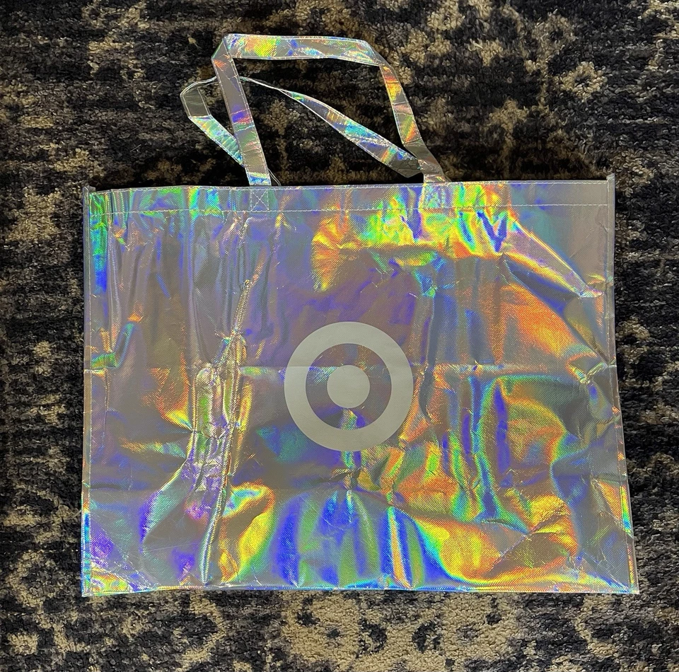 Bolso de Mano Vacío Exclusivo Target Black Friday Raro Reflectante Bullseye Foto 2 de 4