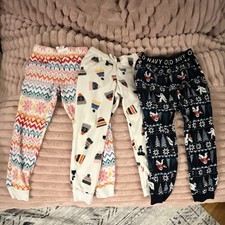 Old Navy Unisex Kids 8 Fleece Jogger Pajama Pants 3pc Fair Isle Holiday