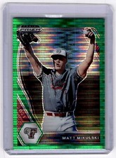 2021 Panini Prizm Draft Picks Matt Mikulski Fordham Rams #PDP50 Green Pulsar