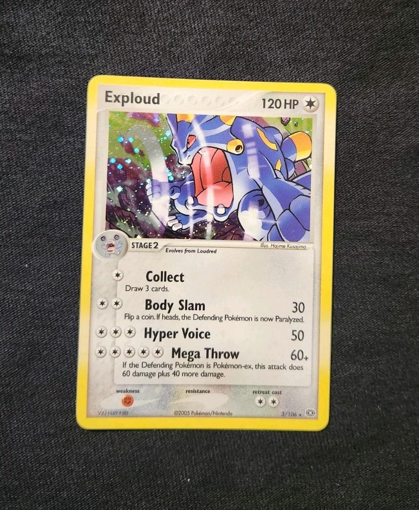 Pokémon TCG Exploud EX Emerald Holo Rare Card 3/106 Near Mint