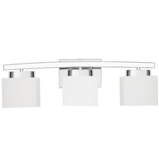 3-Light Bathroom Light Fixture Over Mirror, Modern Chrome Vanity Fixture with...