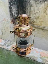 Maritime Schiffslaterne Bootsleuchte Messing & Kupfer Anker &Ouml;llampe Geschenk