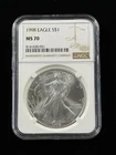 1998 $1 American Silver Eagle NGC MS70 Item #847