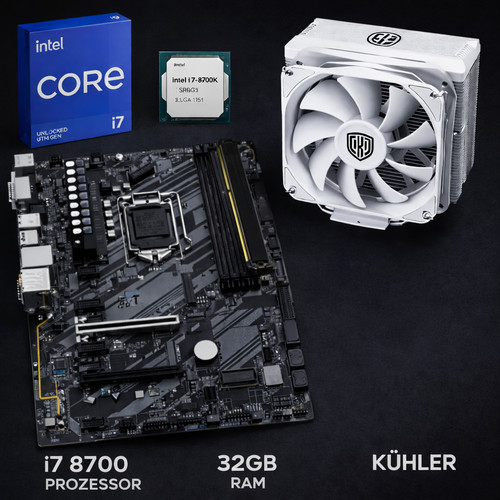 i7 8700 Gigabyte B360 Kühler 32GB DDR4 - Aufrüstkit Mainboard, Prozessor Kühler